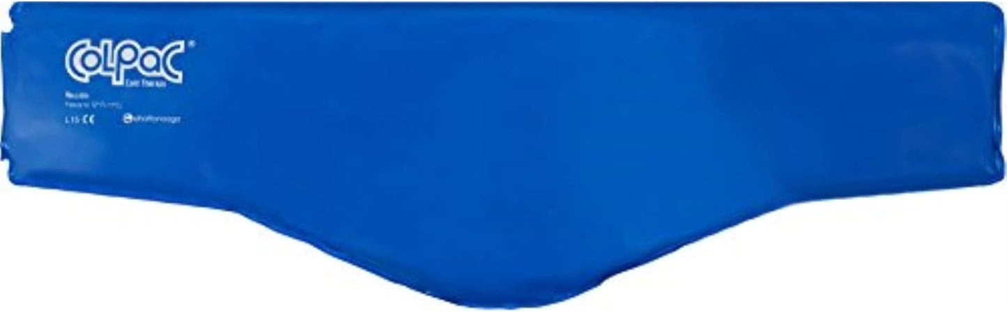 ColPac - Reusable Gel Ice Pack - Blue Vinyl - Neck Contour - 23 in (58 cm) - Cold Therapy for Neck, Shoulder, Upper Back for Headaches, Swelling, Bruises, Sprains, Inflammation