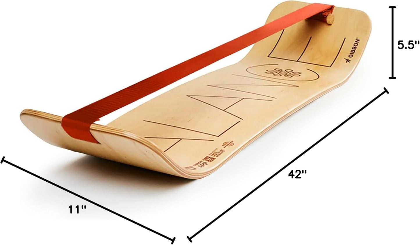 SlackBoard, Balance Board Kids & Adults, Slackline Balance Trainer | 1 & 2 Line Options, Slack Board, Core Workout Equipment, Home Gym Training, Standing Desk Exercise, Yoga, Agility, Pilates