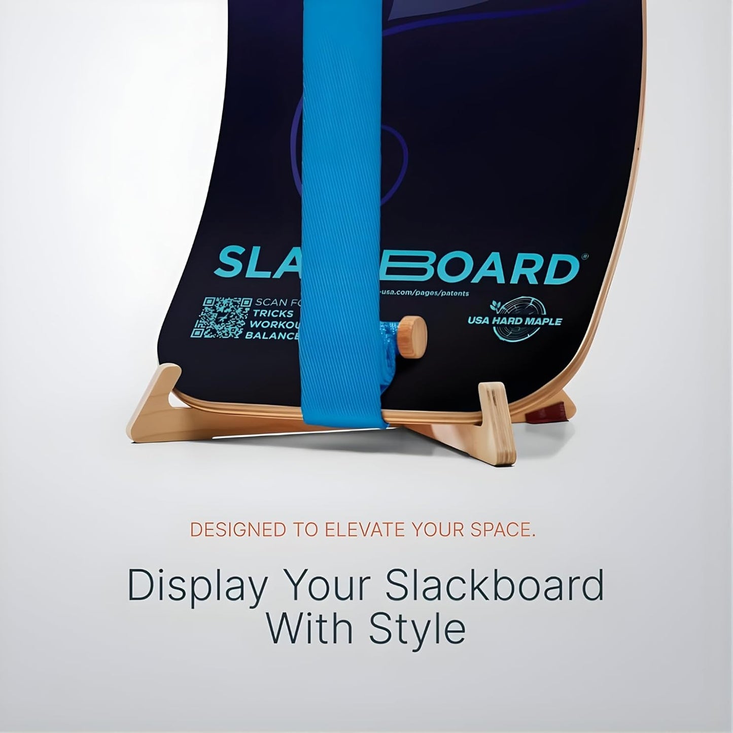 SlackBoard, Balance Board Kids & Adults, Slackline Balance Trainer | 1 & 2 Line Options, Slack Board, Core Workout Equipment, Home Gym Training, Standing Desk Exercise, Yoga, Agility, Pilates