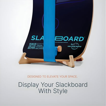SlackBoard, Balance Board Kids & Adults, Slackline Balance Trainer | 1 & 2 Line Options, Slack Board, Core Workout Equipment, Home Gym Training, Standing Desk Exercise, Yoga, Agility, Pilates