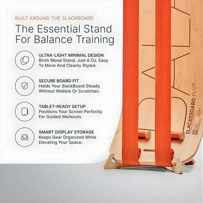 SlackBoard, Balance Board Kids & Adults, Slackline Balance Trainer | 1 & 2 Line Options, Slack Board, Core Workout Equipment, Home Gym Training, Standing Desk Exercise, Yoga, Agility, Pilates