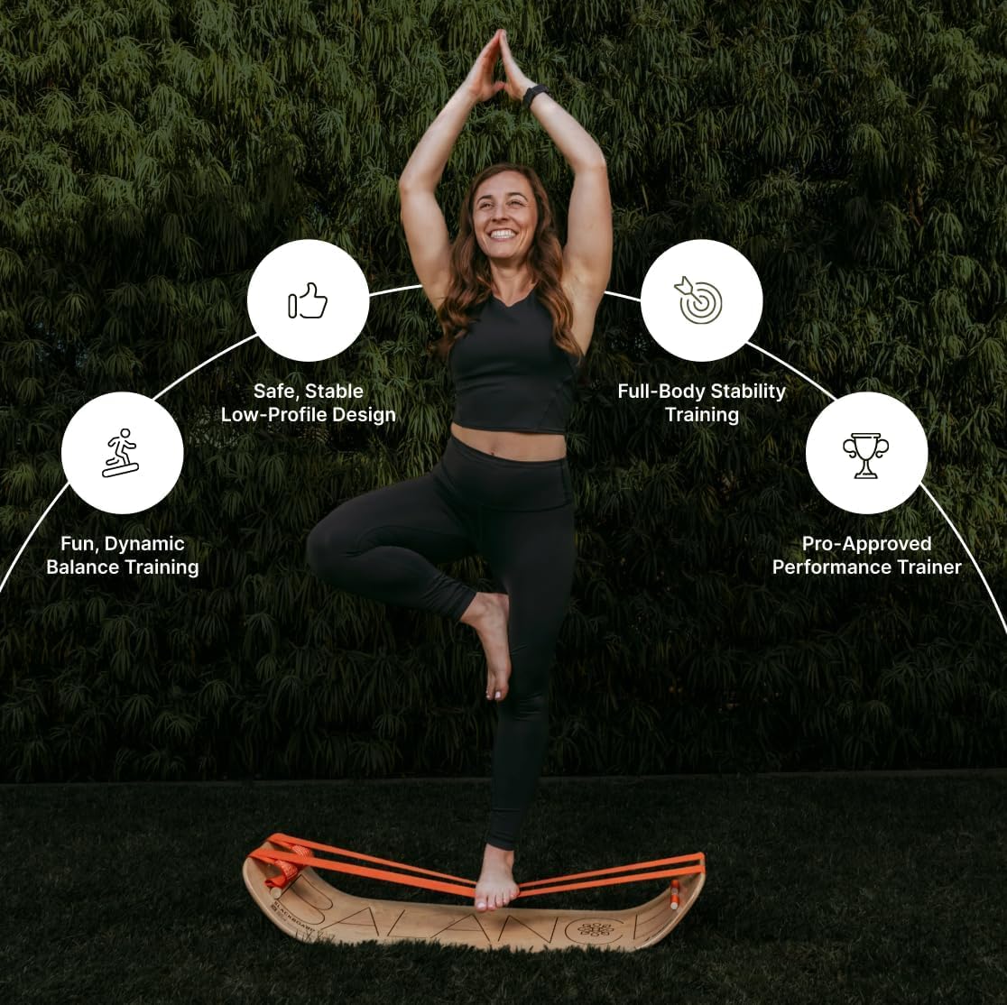 SlackBoard, Balance Board Kids & Adults, Slackline Balance Trainer | 1 & 2 Line Options, Slack Board, Core Workout Equipment, Home Gym Training, Standing Desk Exercise, Yoga, Agility, Pilates