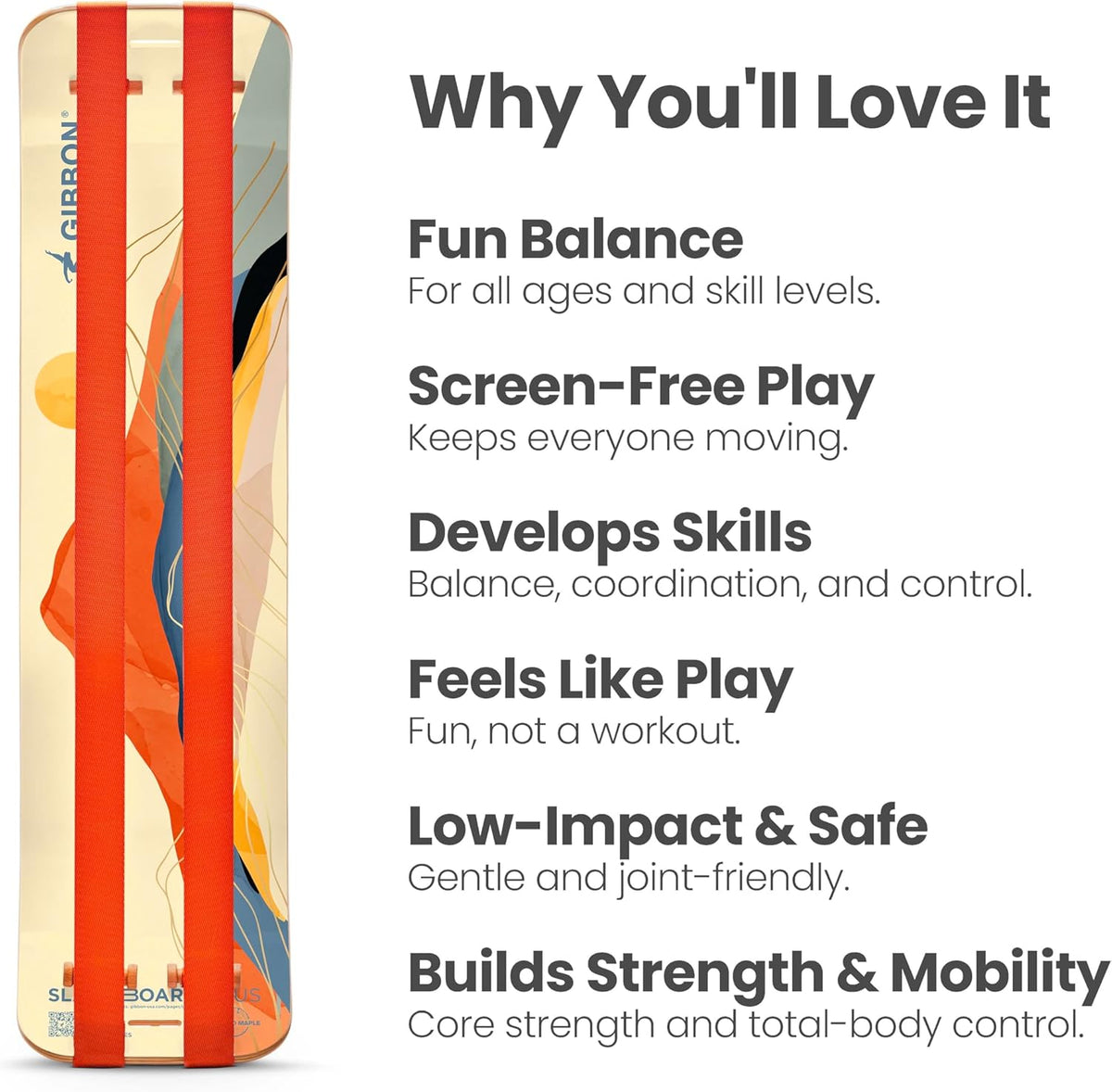 SlackBoard, Balance Board Kids & Adults, Slackline Balance Trainer | 1 & 2 Line Options, Slack Board, Core Workout Equipment, Home Gym Training, Standing Desk Exercise, Yoga, Agility, Pilates