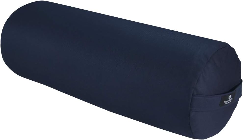 Round Yoga Bolster - Firm Round Shape, Higher Profile, Great Under Knees, Soft Support, Handmade in The USA