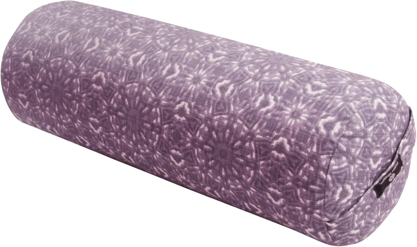 Round Yoga Bolster - Firm Round Shape, Higher Profile, Great Under Knees, Soft Support, Handmade in The USA