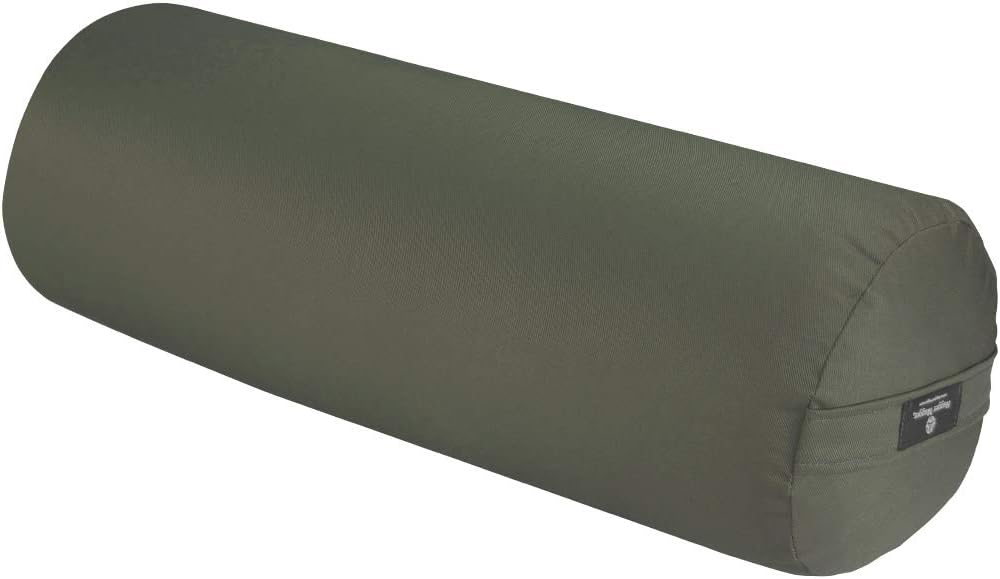 Round Yoga Bolster - Firm Round Shape, Higher Profile, Great Under Knees, Soft Support, Handmade in The USA