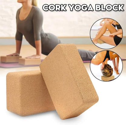 Cork Yoga Blocks, Natural Cork, High Density with Non Slip Surface, Eco-Friendly Accessories for Women, Ideal for Yoga, Pilates, Stretching…