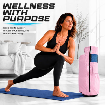 Yoga Mat Bag - for Women and Men, Yoga Bag with Pockets and Adjustable Strap, Yoga Mat Carrier, Fits Mats Blocks and Yoga Accessories for Workouts, (32" L)