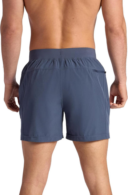 Men's Upside 5” Short, Standard Fit, Stretch Lightweight Material, Moisture-Wicking