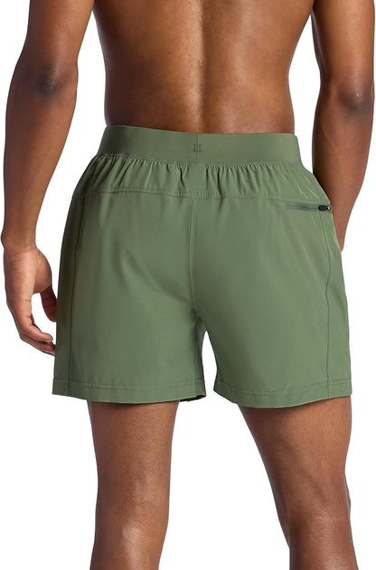 Men's Upside 5” Short, Standard Fit, Stretch Lightweight Material, Moisture-Wicking