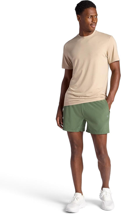 Men's Upside 5” Short, Standard Fit, Stretch Lightweight Material, Moisture-Wicking