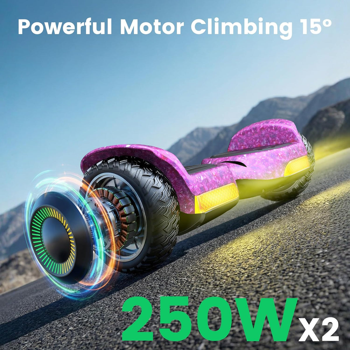 Self Balancing Scooter New G13 All Terrain Balancing Scooter with LED Lights, Self Balancing Off Road with Bluetooth for Kids ages 6-12 and Adults