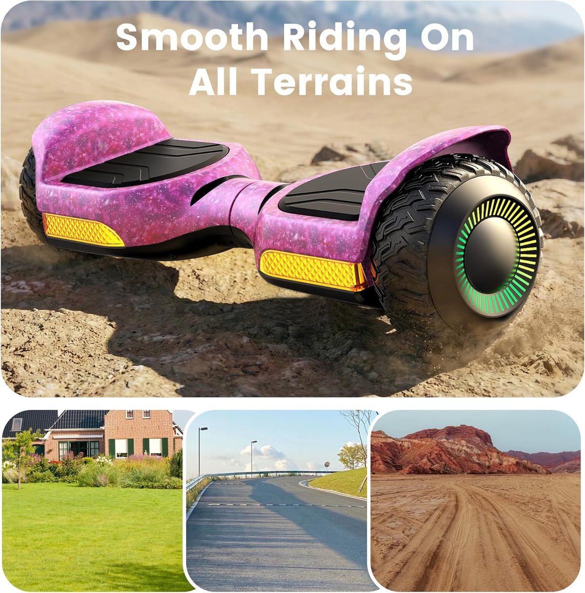 Self Balancing Scooter New G13 All Terrain Balancing Scooter with LED Lights, Self Balancing Off Road with Bluetooth for Kids ages 6-12 and Adults