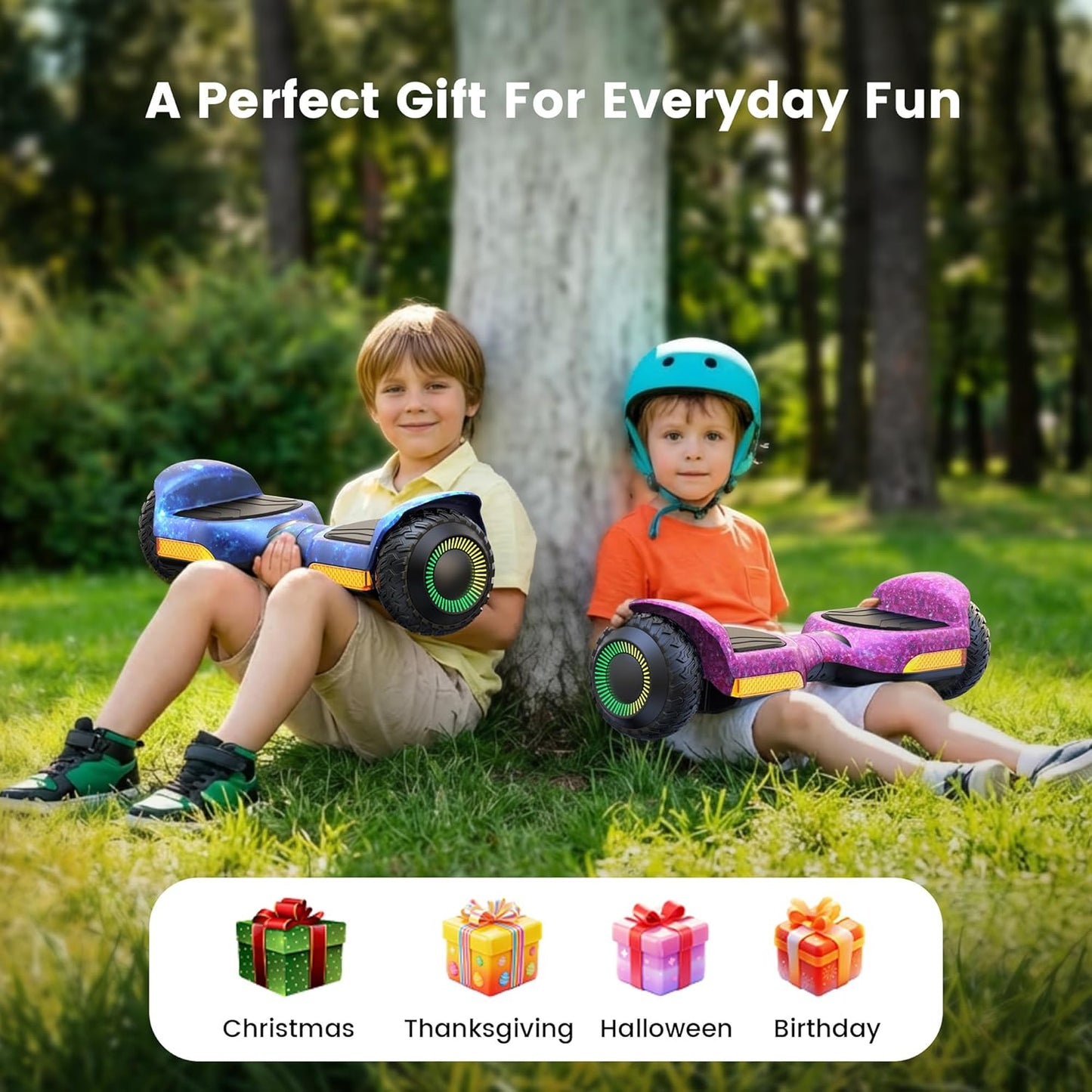 Self Balancing Scooter New G13 All Terrain Balancing Scooter with LED Lights, Self Balancing Off Road with Bluetooth for Kids ages 6-12 and Adults