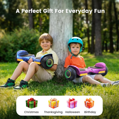 Self Balancing Scooter New G13 All Terrain Balancing Scooter with LED Lights, Self Balancing Off Road with Bluetooth for Kids ages 6-12 and Adults