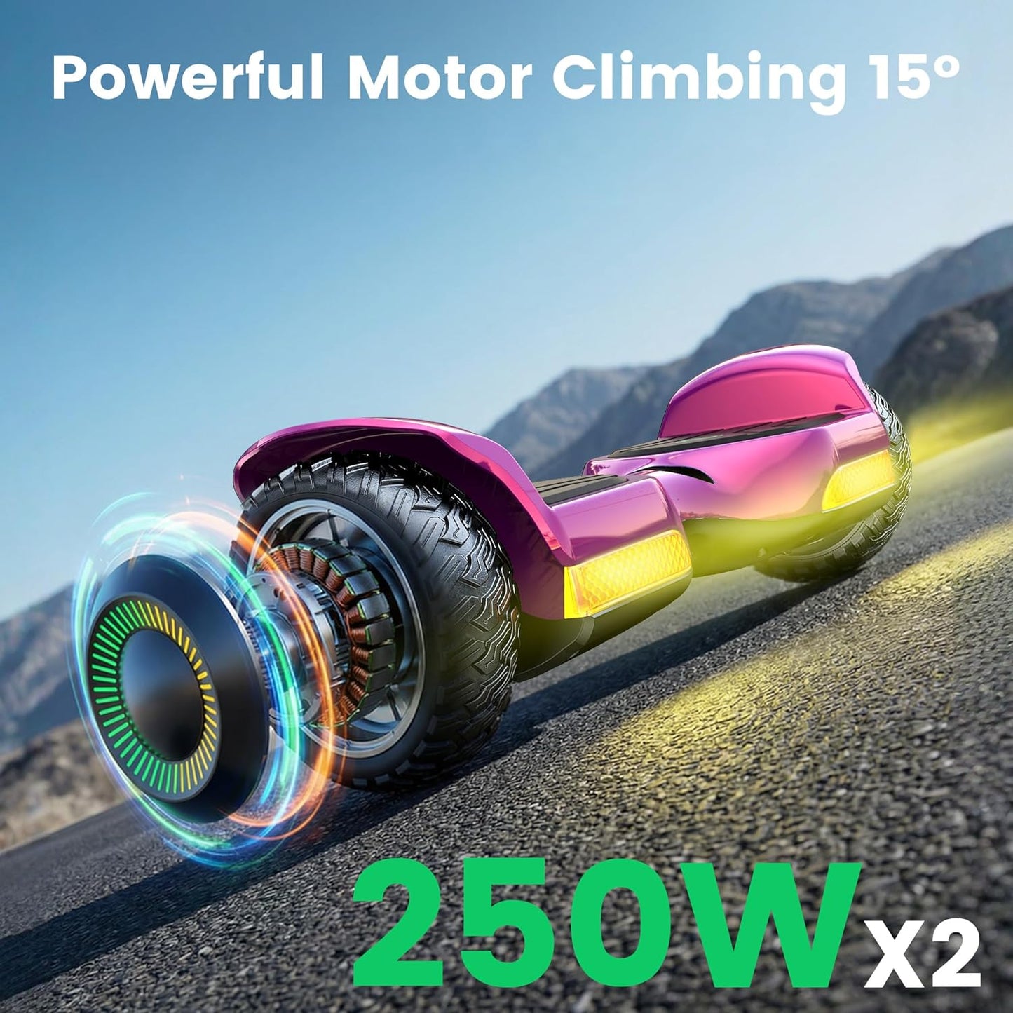 Self Balancing Scooter New G13 All Terrain Balancing Scooter with LED Lights, Self Balancing Off Road with Bluetooth for Kids ages 6-12 and Adults
