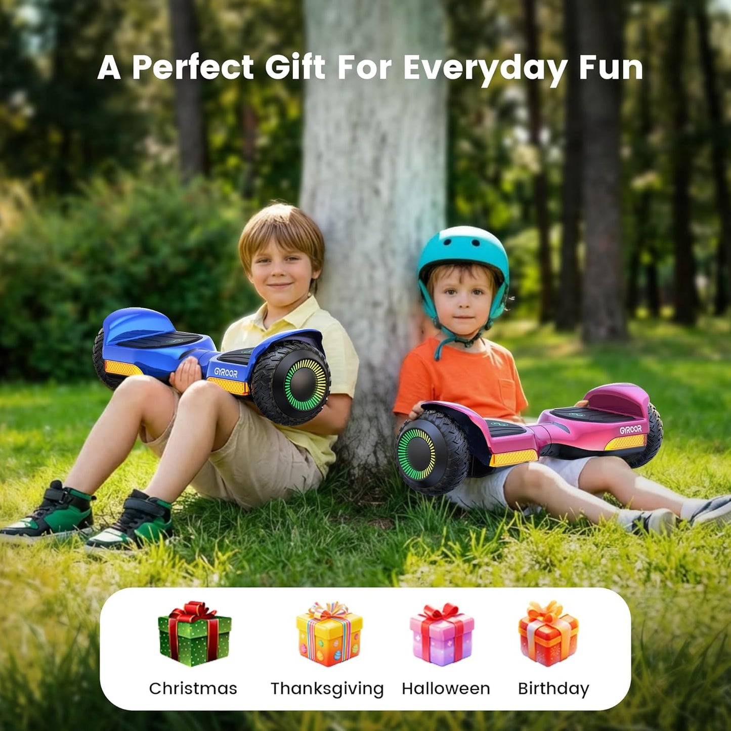 Self Balancing Scooter New G13 All Terrain Balancing Scooter with LED Lights, Self Balancing Off Road with Bluetooth for Kids ages 6-12 and Adults