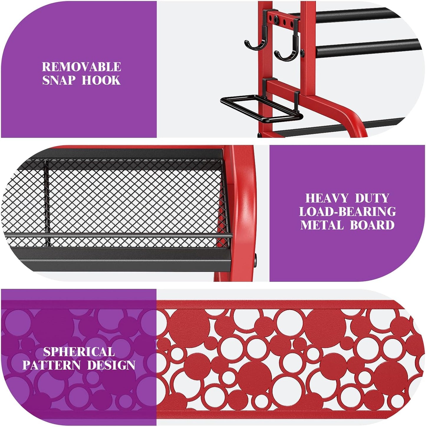Dumbbell Rack, Adjustable Weight Rack for Home Gym, Home Gym Storage Rack for Yoga Mat Kettlebells and Strength Training Equipment, Weight Storage Rack for Dumbbells with Wheels