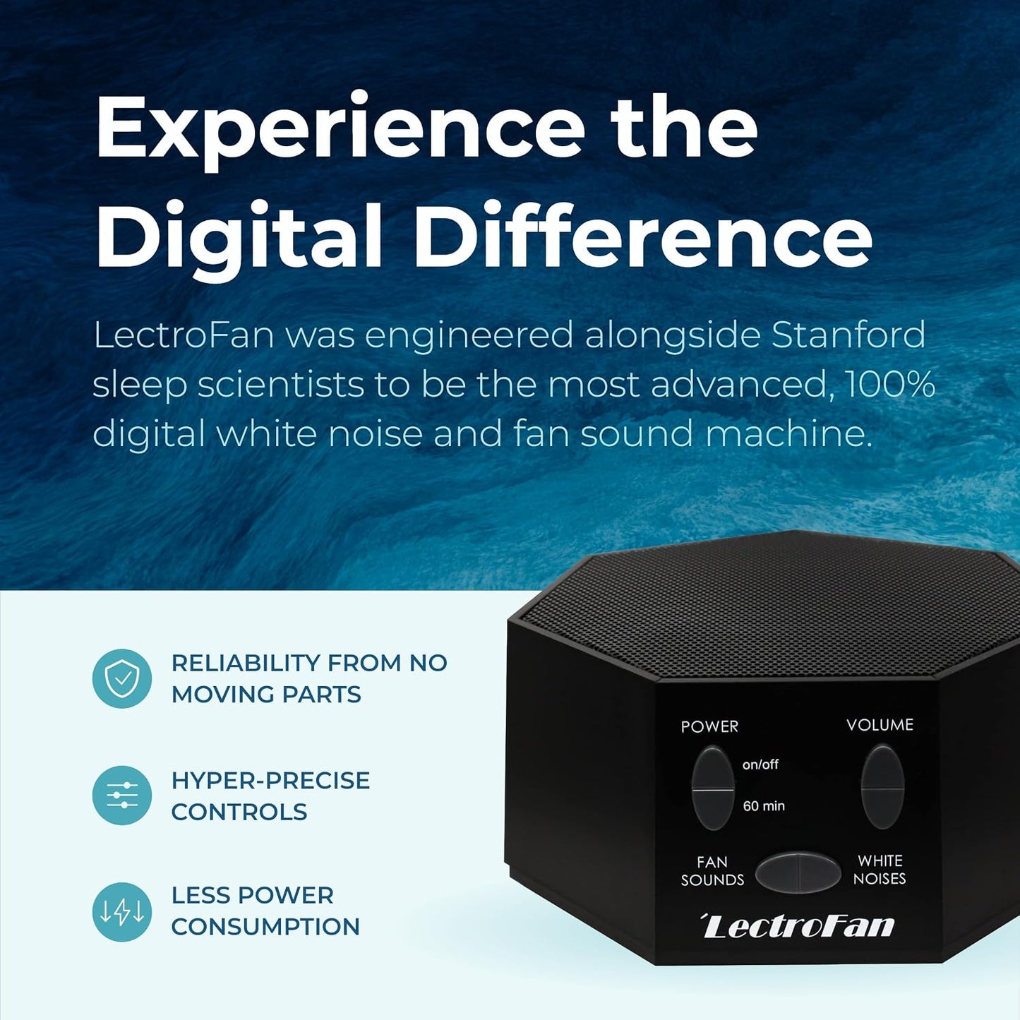 LectroFan Classic Sound Machine, Black