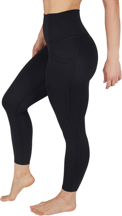 Womens High Waisted Yoga Legging Elastic Free Squat Proof Ankle Length Lux Workout Pant