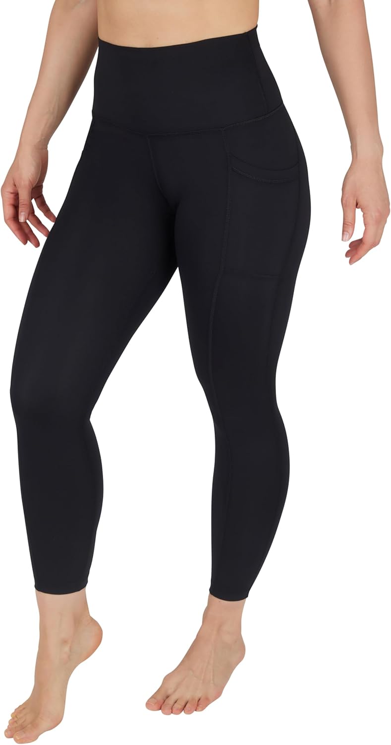 Womens High Waisted Yoga Legging Elastic Free Squat Proof Ankle Length Lux Workout Pant