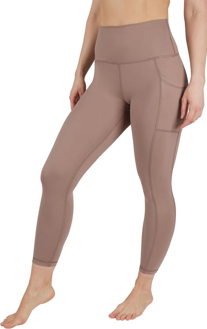 Womens High Waisted Yoga Legging Elastic Free Squat Proof Ankle Length Lux Workout Pant