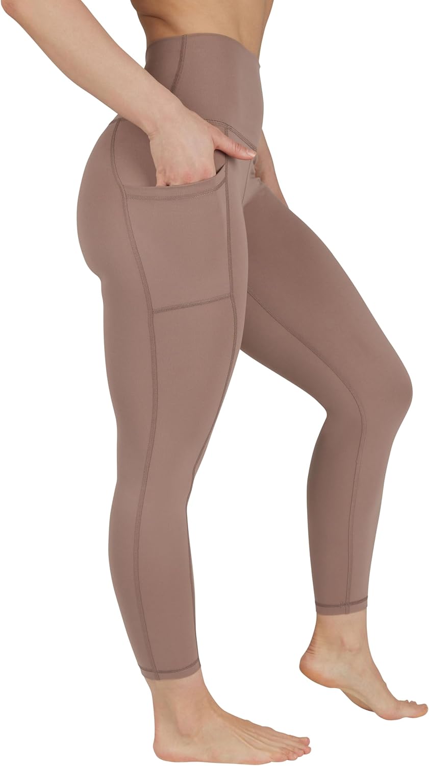 Womens High Waisted Yoga Legging Elastic Free Squat Proof Ankle Length Lux Workout Pant
