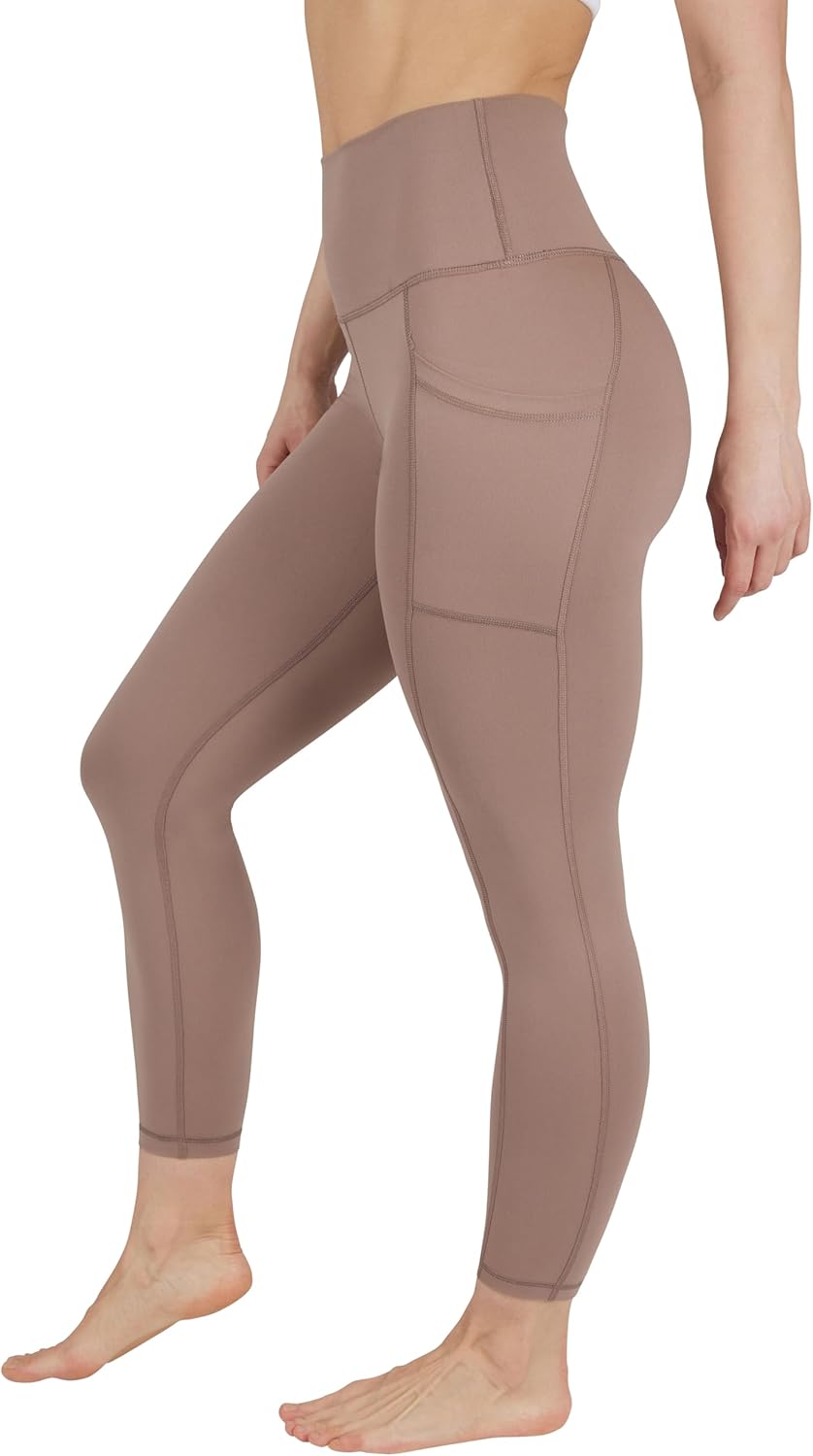 Womens High Waisted Yoga Legging Elastic Free Squat Proof Ankle Length Lux Workout Pant