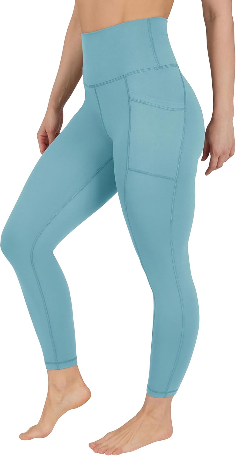 Womens High Waisted Yoga Legging Elastic Free Squat Proof Ankle Length Lux Workout Pant