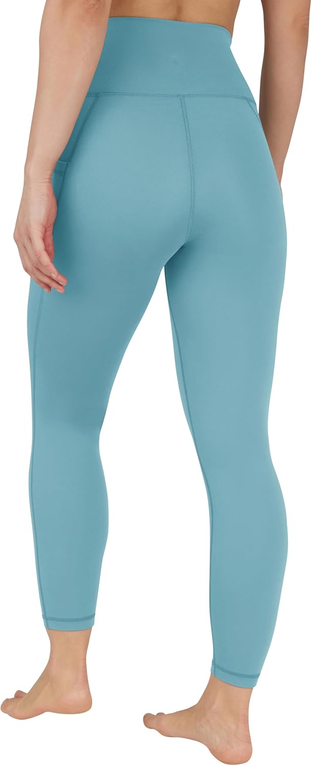 Womens High Waisted Yoga Legging Elastic Free Squat Proof Ankle Length Lux Workout Pant