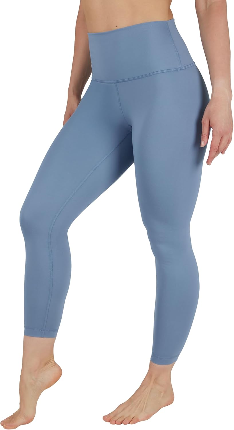 Womens High Waisted Yoga Legging Elastic Free Squat Proof Ankle Length Lux Workout Pant