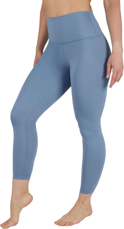 Womens High Waisted Yoga Legging Elastic Free Squat Proof Ankle Length Lux Workout Pant
