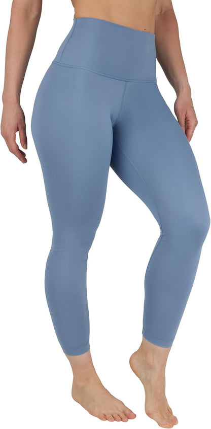 Womens High Waisted Yoga Legging Elastic Free Squat Proof Ankle Length Lux Workout Pant