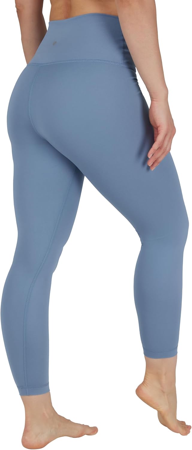 Womens High Waisted Yoga Legging Elastic Free Squat Proof Ankle Length Lux Workout Pant