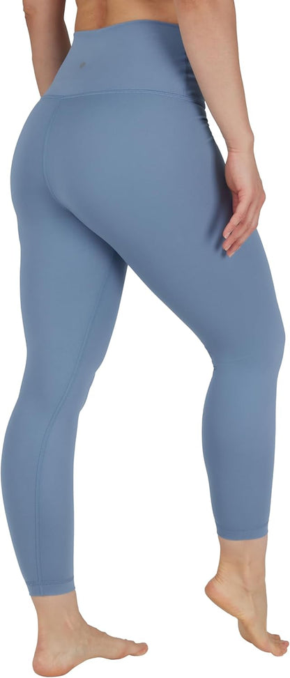 Womens High Waisted Yoga Legging Elastic Free Squat Proof Ankle Length Lux Workout Pant