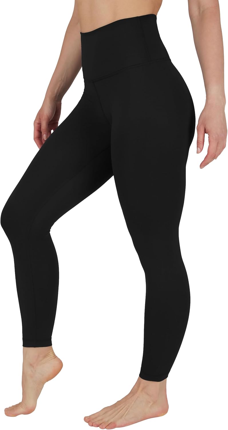 Womens High Waisted Yoga Legging Elastic Free Squat Proof Ankle Length Lux Workout Pant