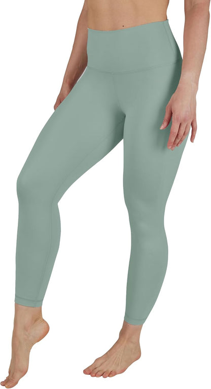 Womens High Waisted Yoga Legging Elastic Free Squat Proof Ankle Length Lux Workout Pant