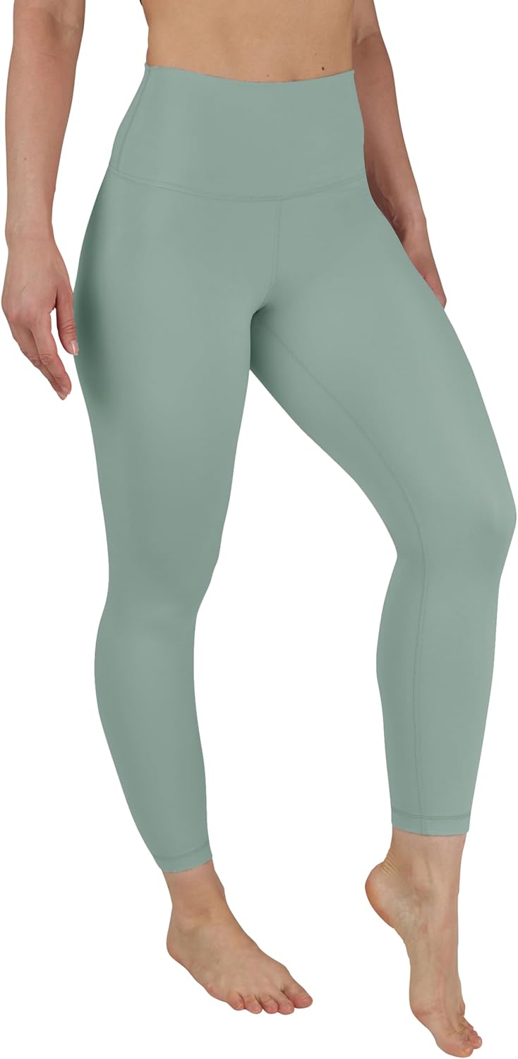 Womens High Waisted Yoga Legging Elastic Free Squat Proof Ankle Length Lux Workout Pant