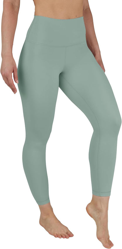 Womens High Waisted Yoga Legging Elastic Free Squat Proof Ankle Length Lux Workout Pant