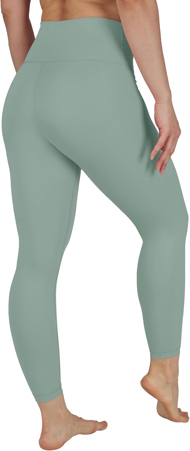 Womens High Waisted Yoga Legging Elastic Free Squat Proof Ankle Length Lux Workout Pant