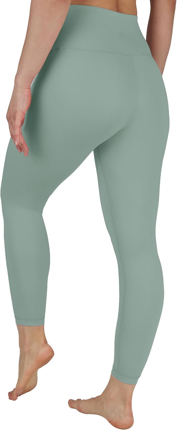 Womens High Waisted Yoga Legging Elastic Free Squat Proof Ankle Length Lux Workout Pant