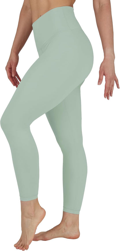 Womens High Waisted Yoga Legging Elastic Free Squat Proof Ankle Length Lux Workout Pant