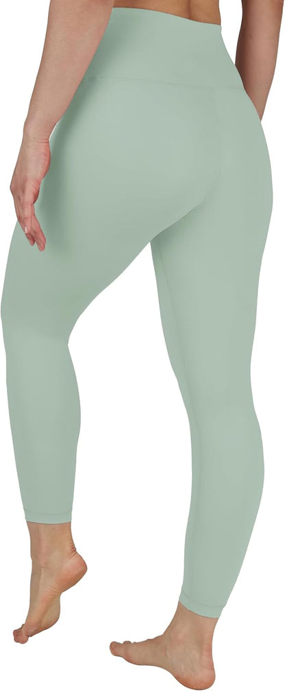Womens High Waisted Yoga Legging Elastic Free Squat Proof Ankle Length Lux Workout Pant