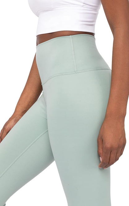 Womens High Waisted Yoga Legging Elastic Free Squat Proof Ankle Length Lux Workout Pant