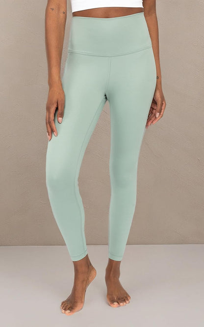 Womens High Waisted Yoga Legging Elastic Free Squat Proof Ankle Length Lux Workout Pant