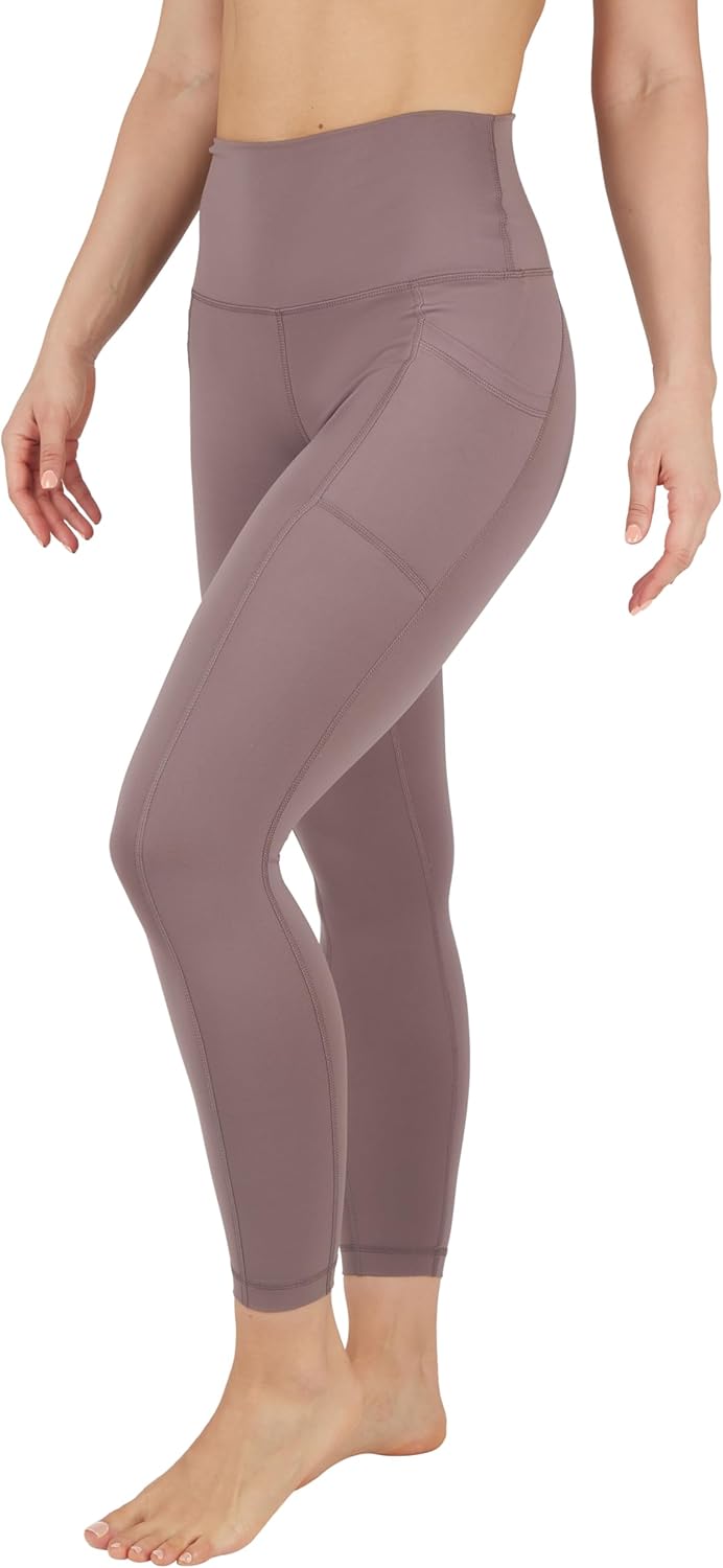 Womens High Waisted Yoga Legging Elastic Free Squat Proof Ankle Length Lux Workout Pant