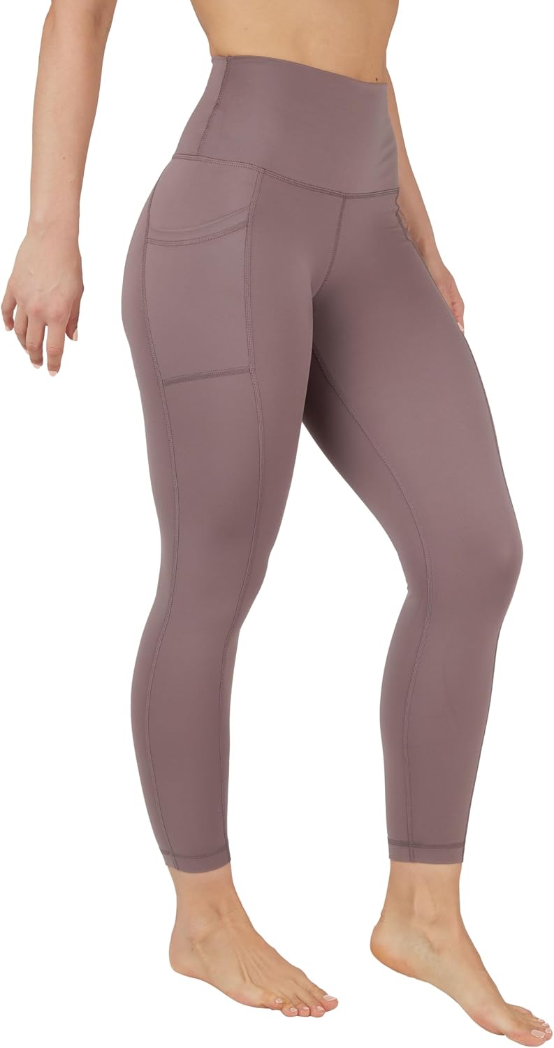 Womens High Waisted Yoga Legging Elastic Free Squat Proof Ankle Length Lux Workout Pant