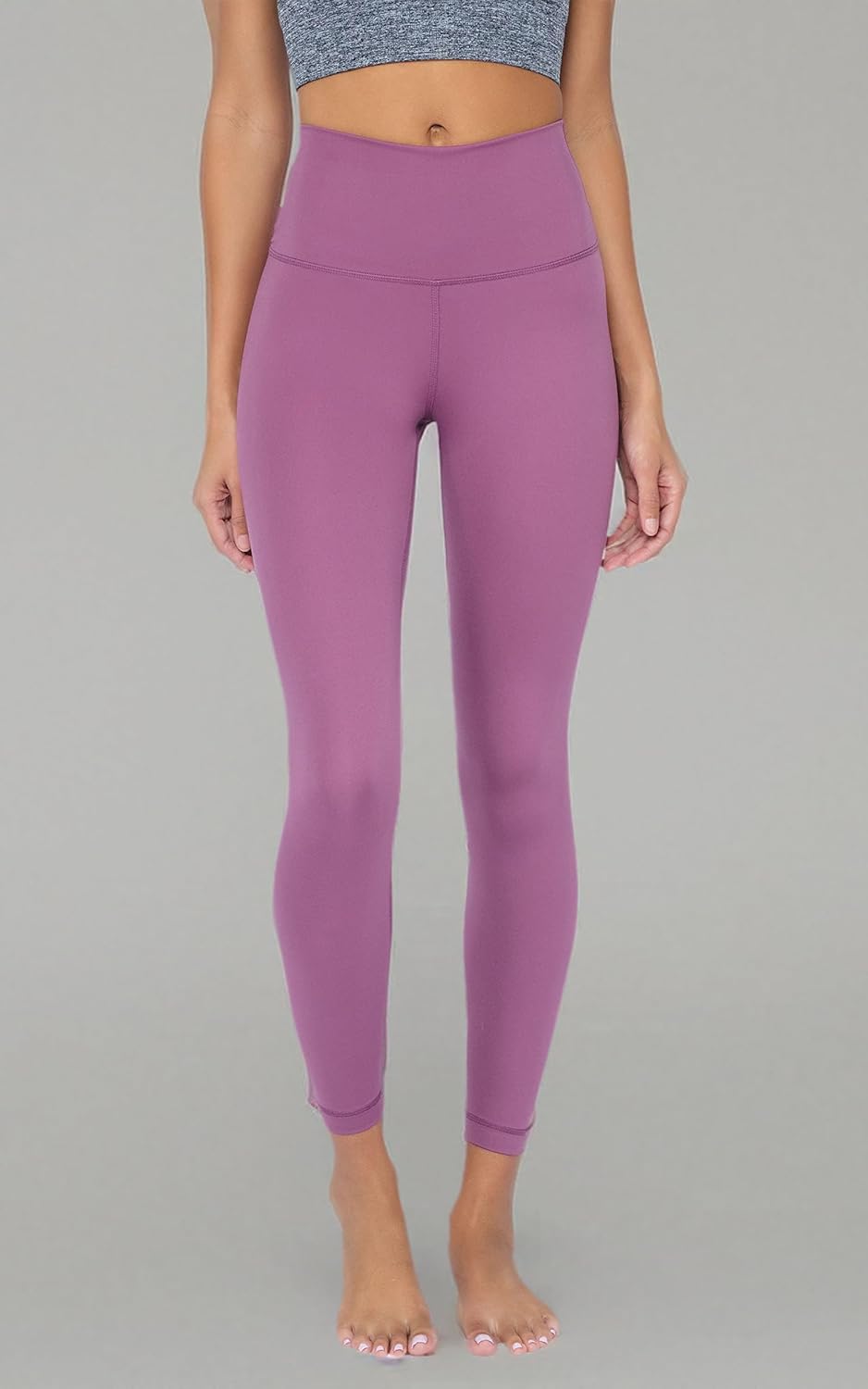 Womens High Waisted Yoga Legging Elastic Free Squat Proof Ankle Length Lux Workout Pant