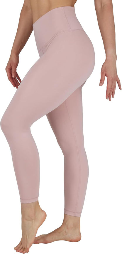 Womens High Waisted Yoga Legging Elastic Free Squat Proof Ankle Length Lux Workout Pant