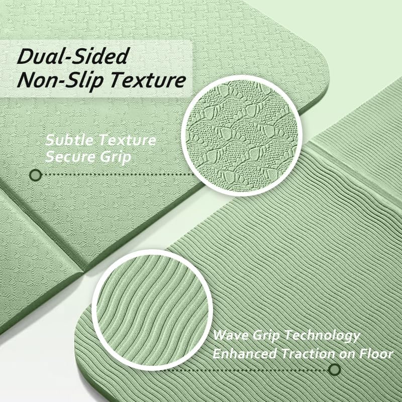 Foldable Yoga Mat & Travel Exercise Pad - Waterproof TPE Outdoor Mat for Hiking, Beach, and Picnics - Portable, Non-Slip Floor Mat for Yoga on the Go Camping Mat